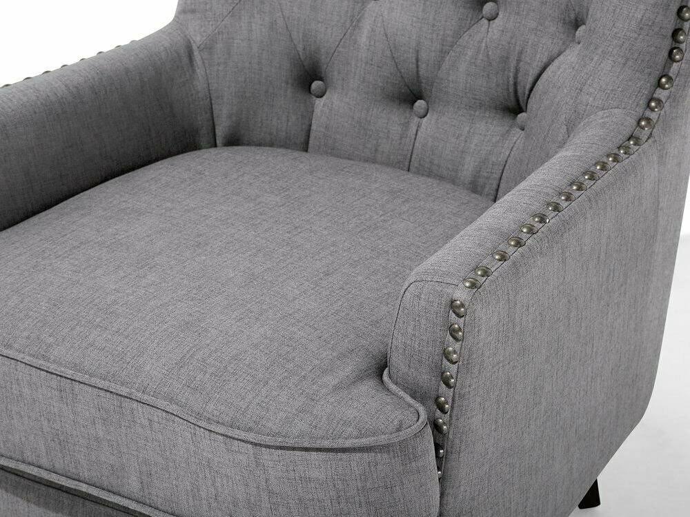Fabric Wingback Chair Gray V924