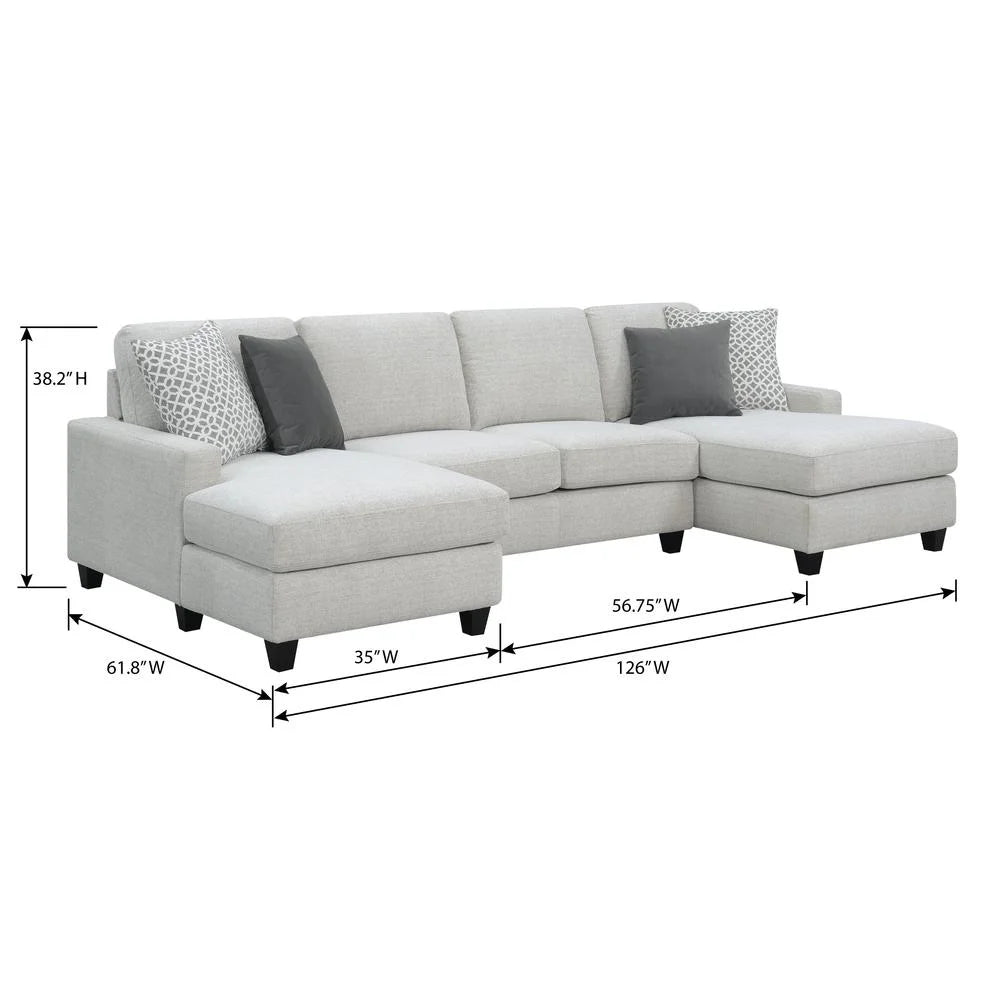 Chaise Sectional with Pillows E206