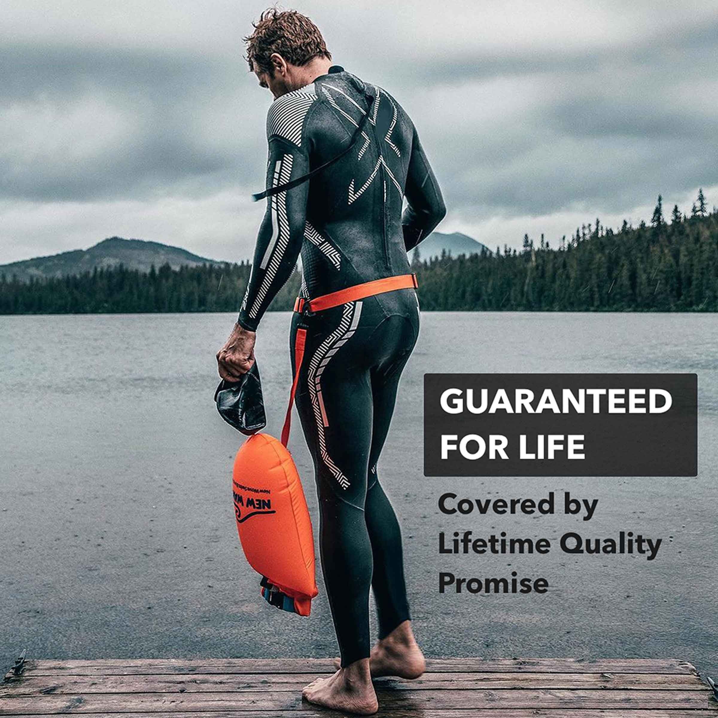 Swim Buoy Drybag for Open Water Swimmers, 20 Liter Orange PVC R1323