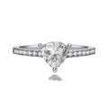 Pear Cut Moissanite Engagement Ring C8954