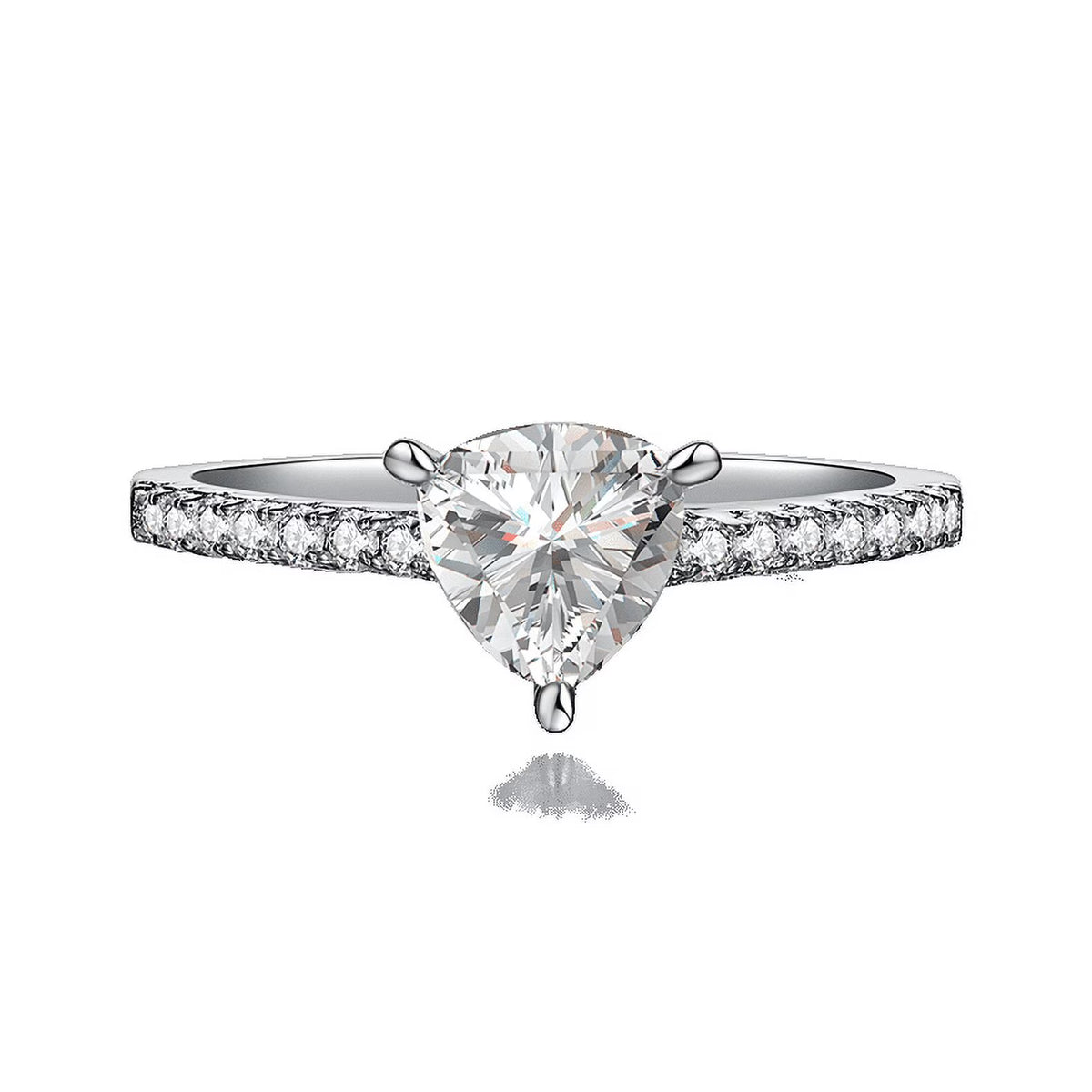 Pear Cut Moissanite Engagement Ring C8954