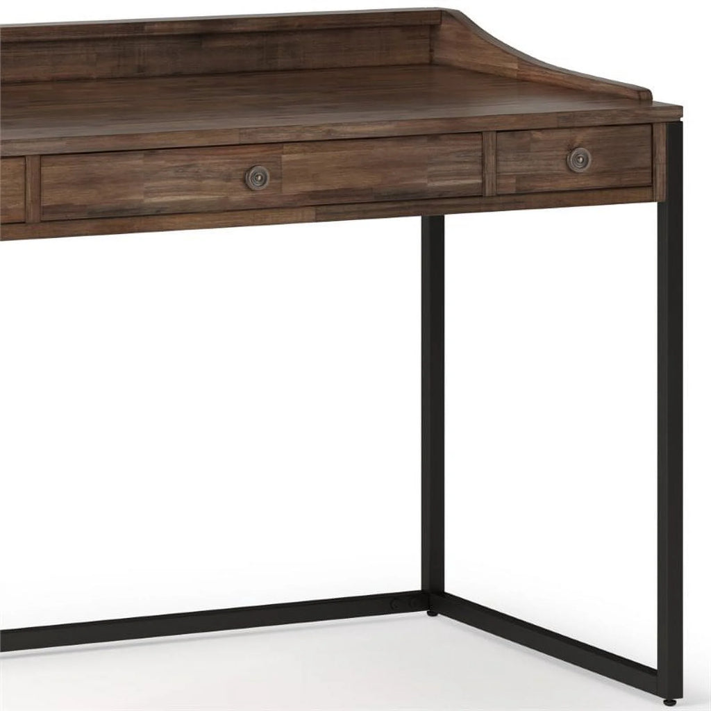 48" Solid Wood Computer Desk in Rustic Aged Brown S44105