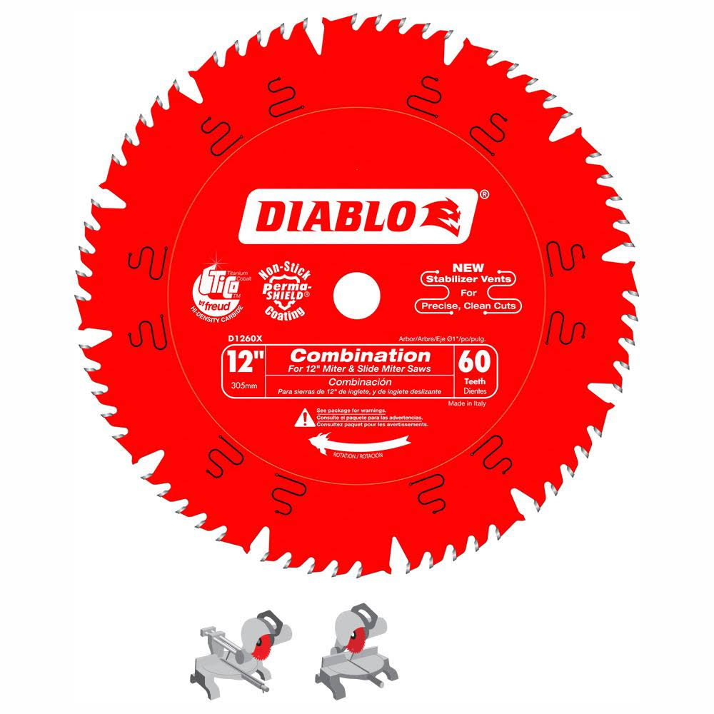 12 in. x 60-Teeth Combination Saw Blade (15-Pack) N7557