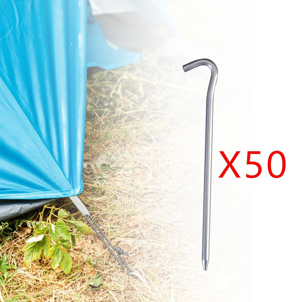 50 Pack 7inch Aluminum Tent Pegs for Camping Q136127