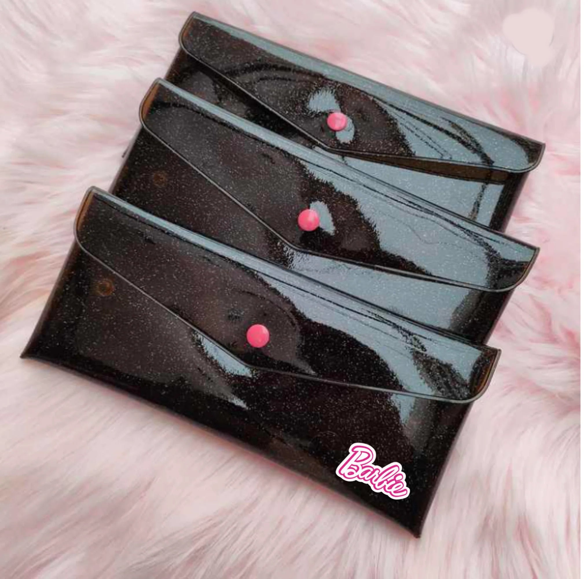 5 Pink Transparent Pouch Bag U462