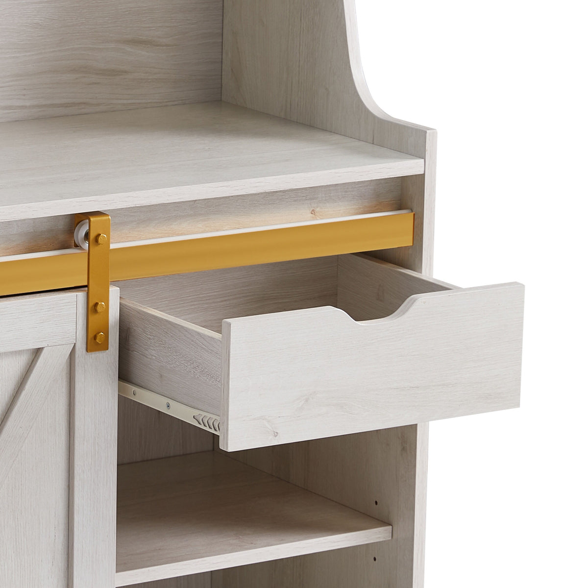 Farmhouse White Oak 6-Shelf Baker's Rack C60181