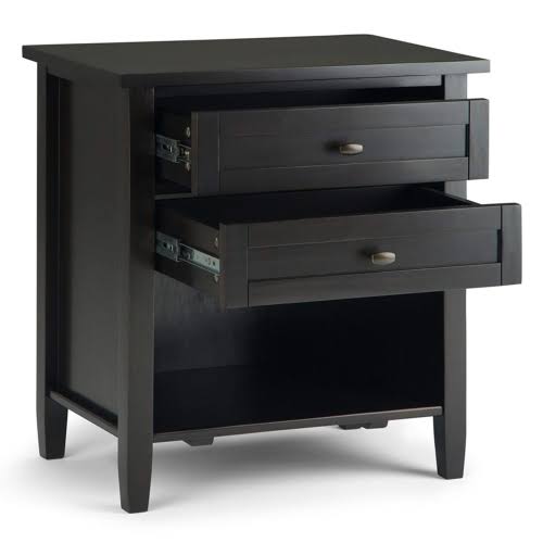 Dark Brown Solid Wood Bedside Table N3982