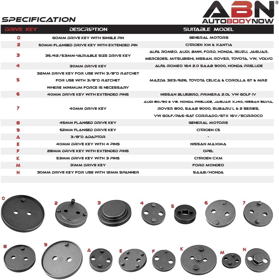 16-pc Pneumatic Brake Caliper Compressor Tool Pack of 2 I352910