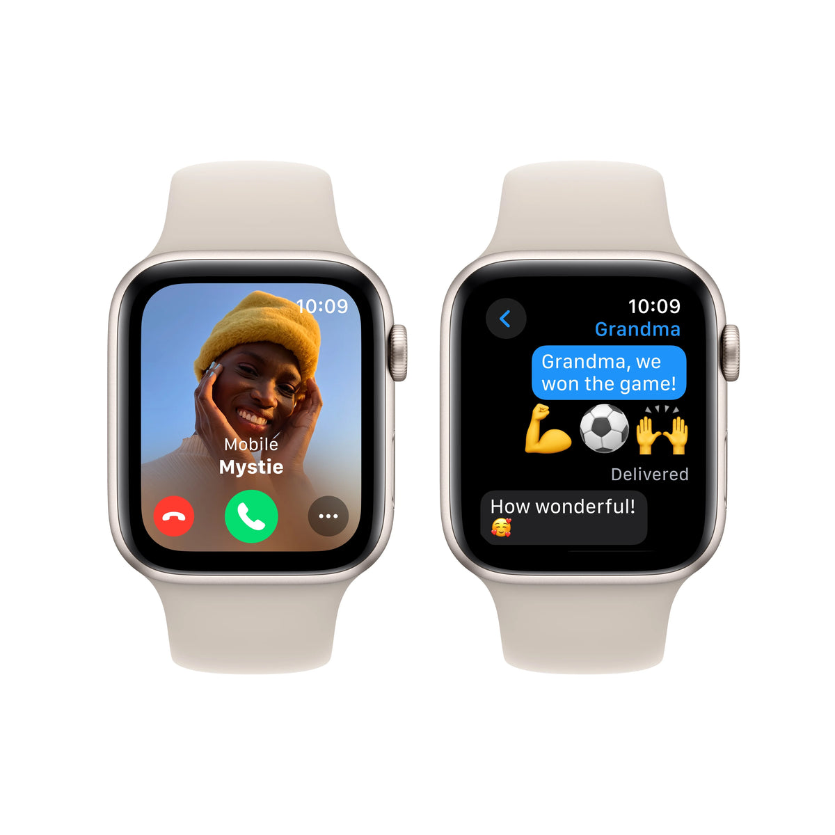 Starlight Aluminum Case Apple Watch SE GPS 44mm with Starlight Sport Band D394390