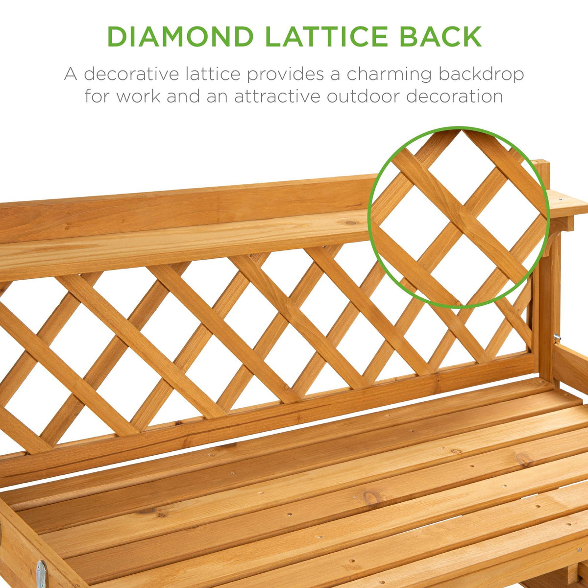 Natural Wood Potting Bench I95603