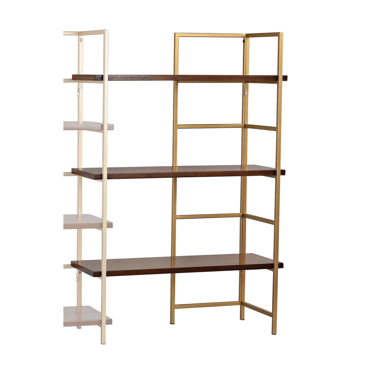 Gold and Walnut Extension for Shelf Unit D96562