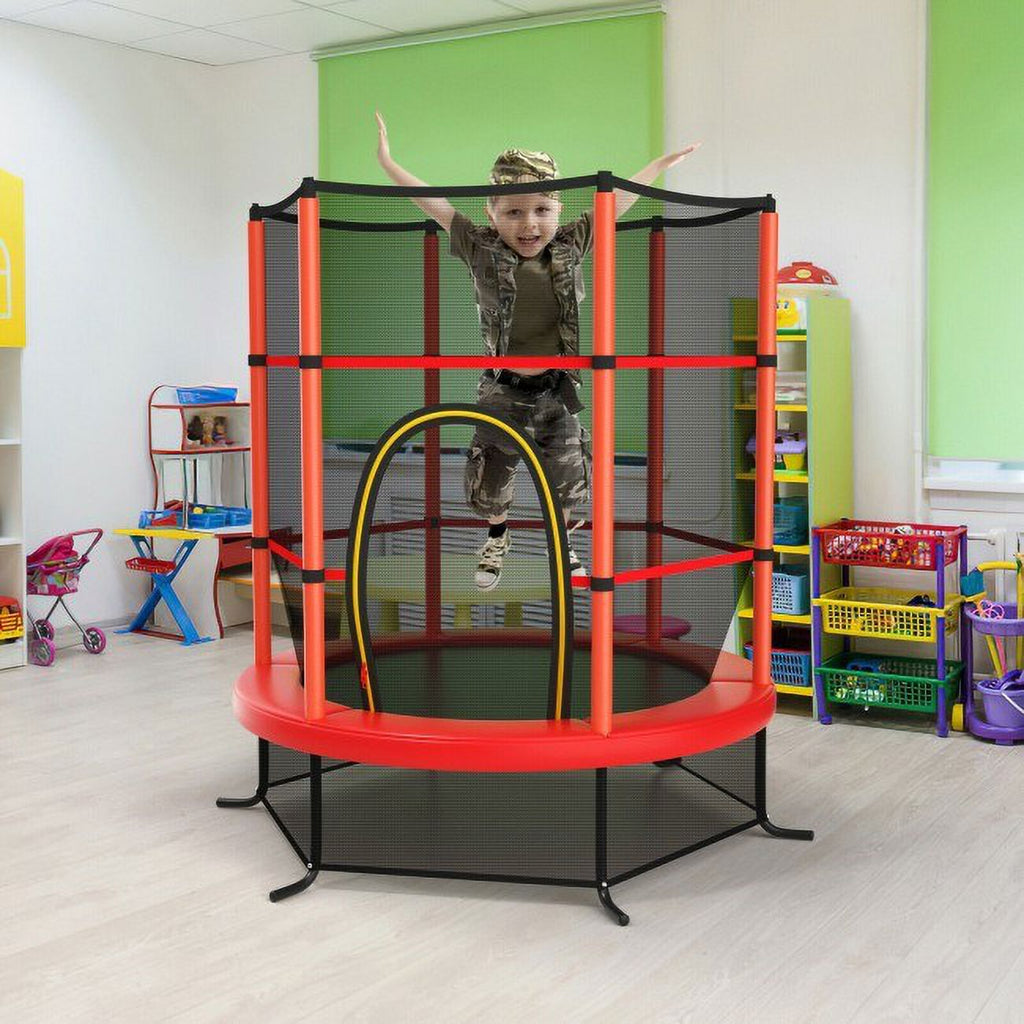 55 inch Kids Trampoline with Enclosure Net O2220