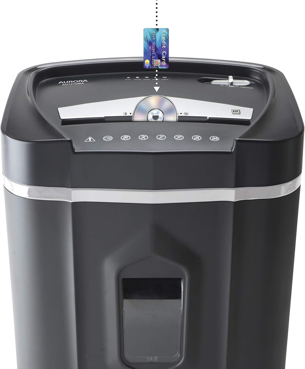 10-Sheet Micro-Cut Paper Shredder with Pull-Out Wastebasket B506