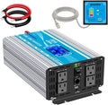 2000 Watt Pure Sine Wave Power Inverter 12V DC to 110V AC with LCD Display USB Port 4 AC Outlets P988979