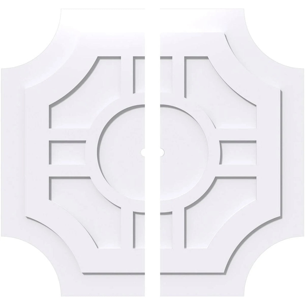 PVC Contemporary Ceiling Medallion Two Piece T8459