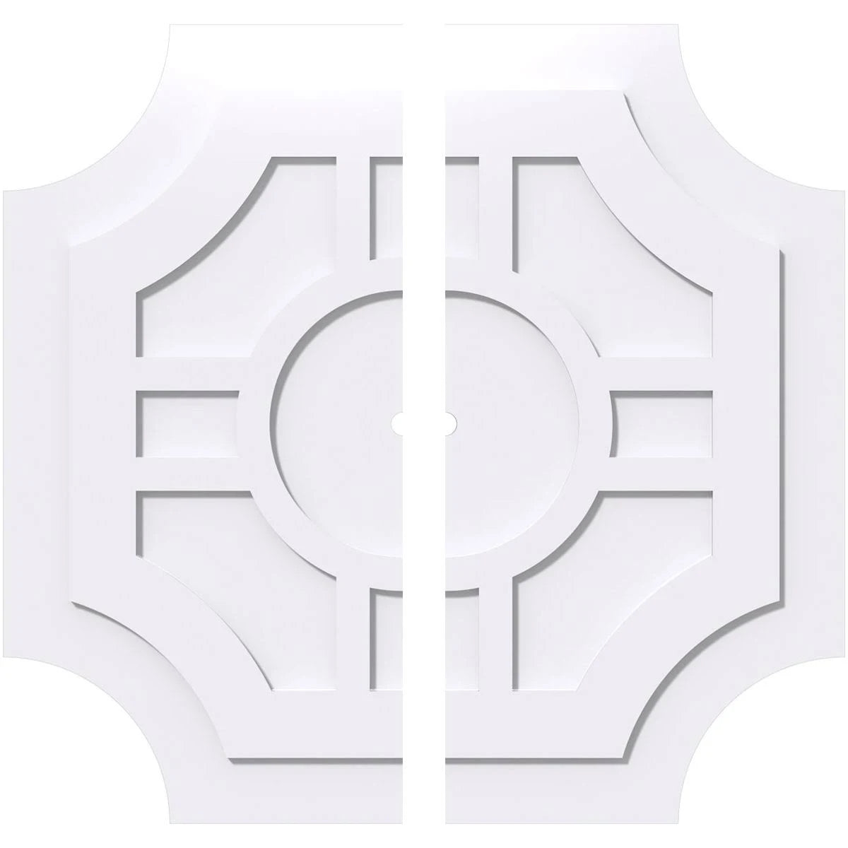 PVC Contemporary Ceiling Medallion Two Piece T8459