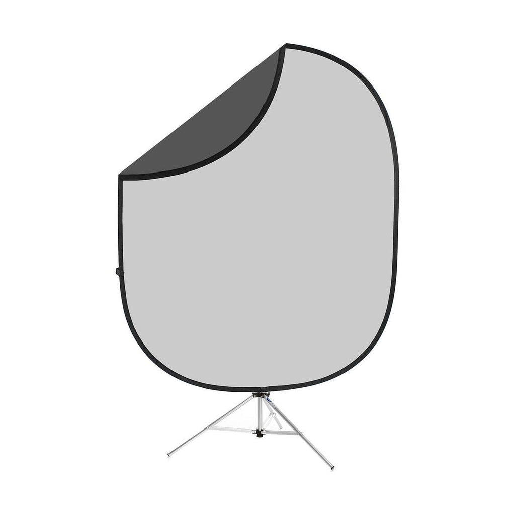 6x7 Reversible Collapsible Backdrop with 8 Stand, Dark/Light Gray I90570