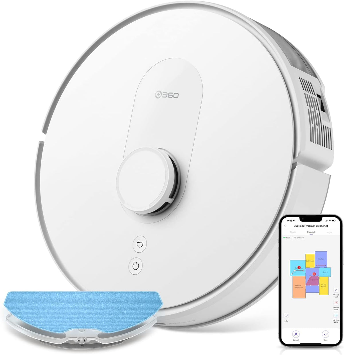 360 S5 LiDAR Robot Vacuum, 2200Pa, Multi-Floor Mapping J130