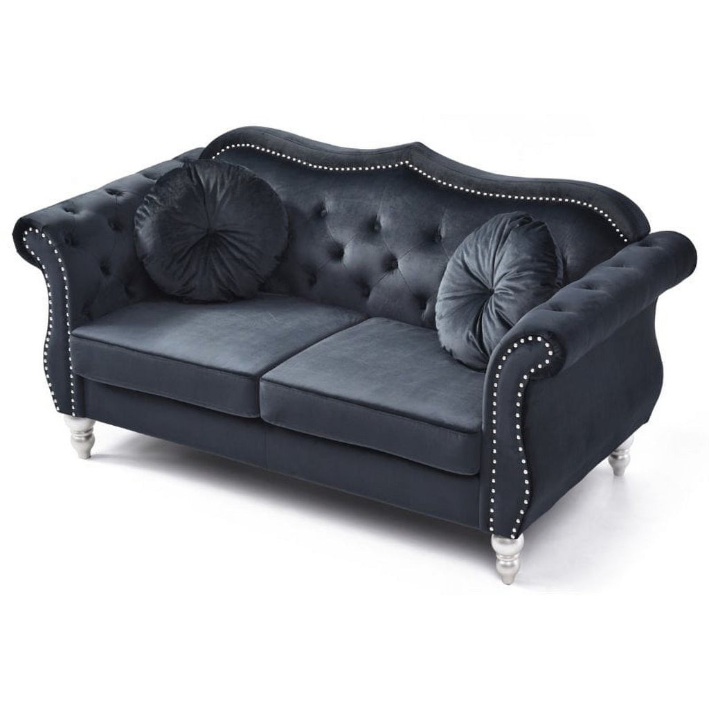 Black Sofa and Loveseat Furniture Set J29909