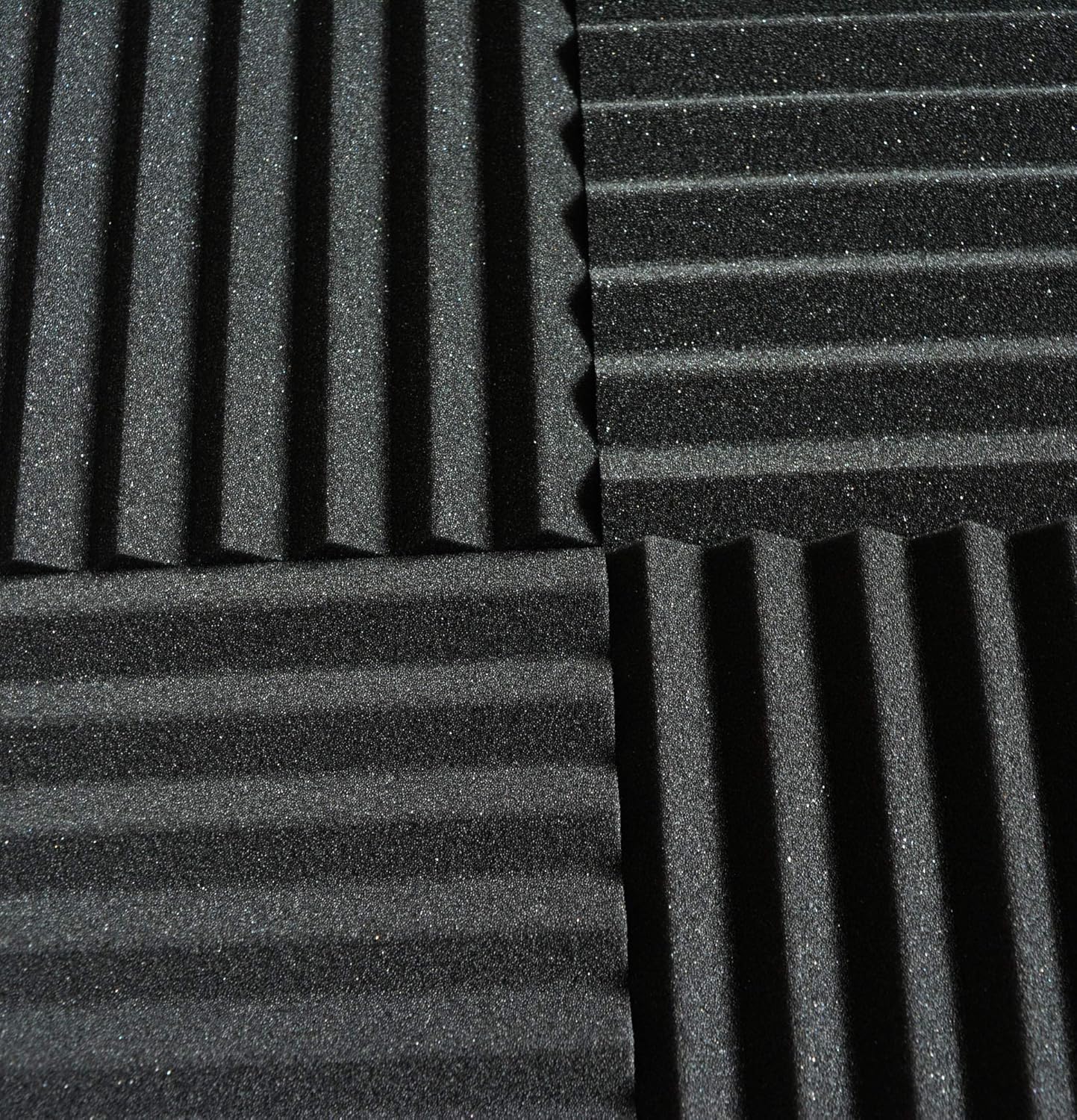 96 Pack Black Acoustic Foam Panel Wedge Studio Soundproofing Wall Tiles 12" X 12" X 1" I263112