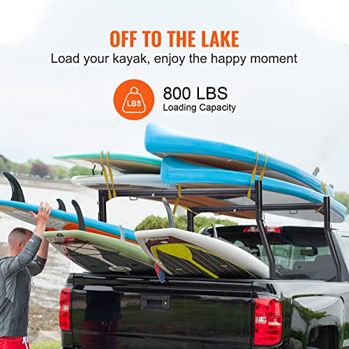 71in Aluminum Truck Rack with 8 Non-Drilling C-Clamps T6623