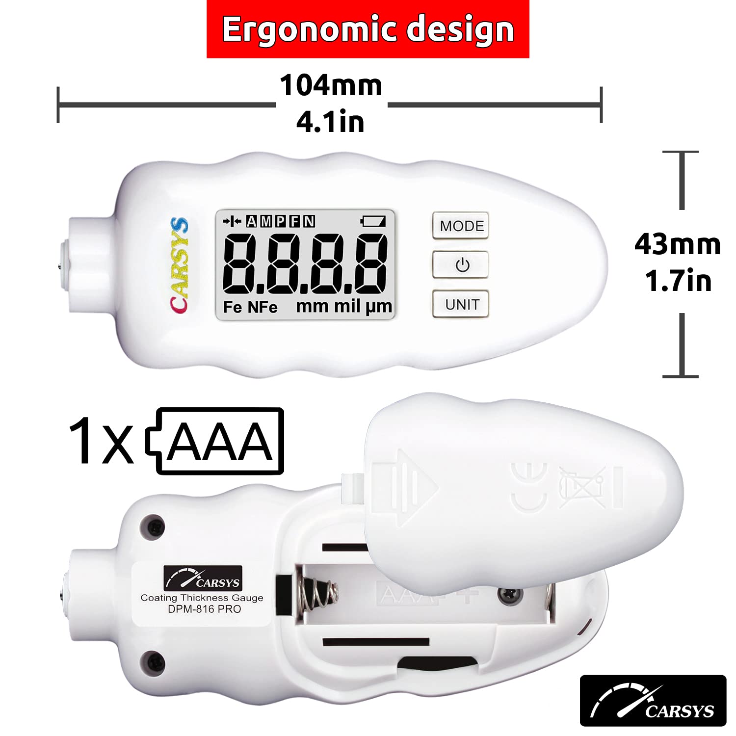 White Paint Meter with LCD Backlight V819288