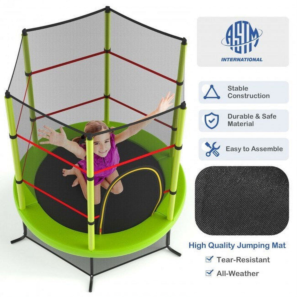 55 inch Kids Trampoline with Enclosure Net O2220