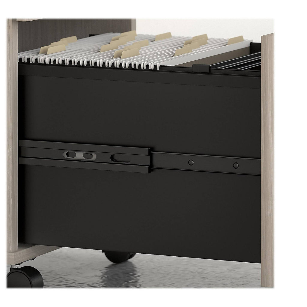 72w x 36D Bow Front Desk with Mobile File Cabinets O92322