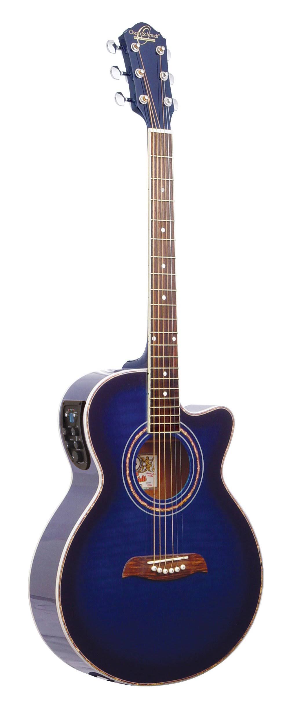 Trans Blue Acoustic Electric Guitar X41592