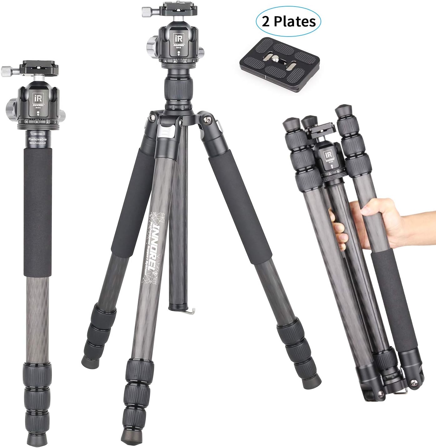 Carbon Fiber Tripod Monopod Heavy Duty Stand with 360° Panoramic Ballhead Z31045