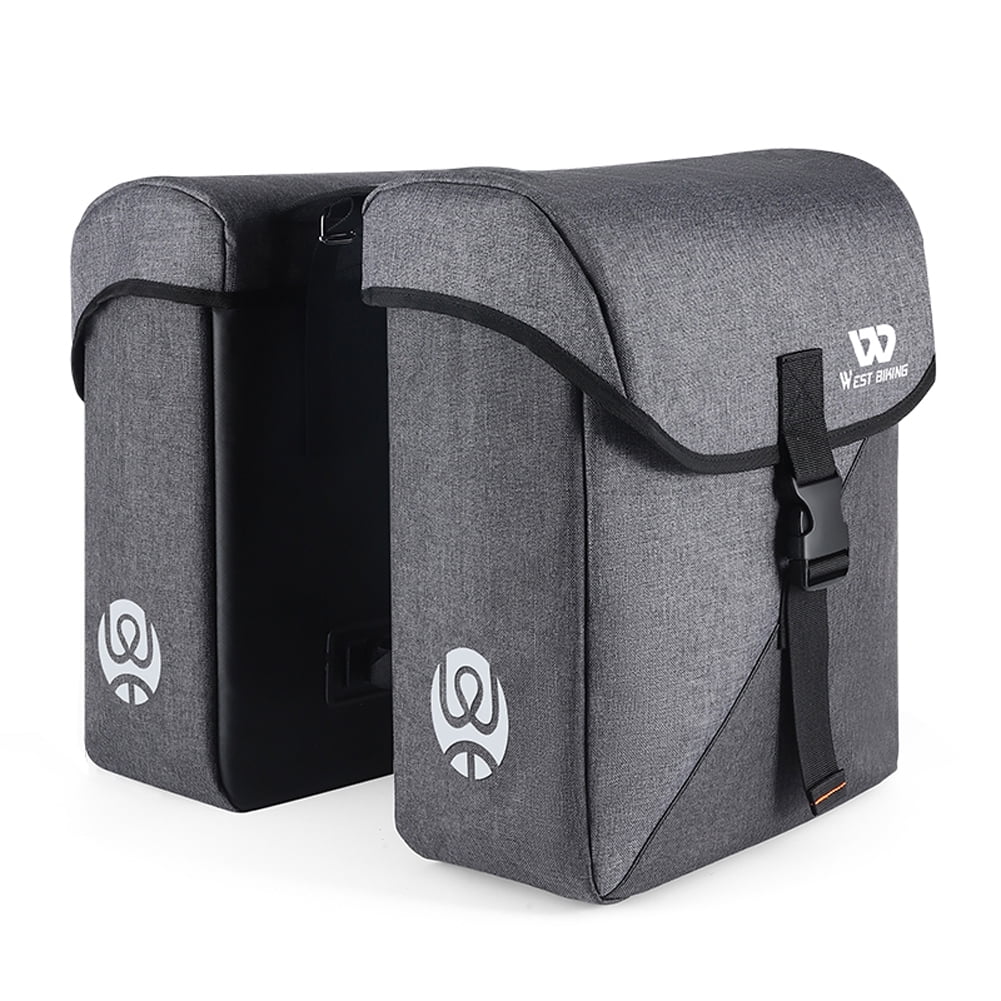 35L Bike Double Bag Rear Seat Luggage Carrier Trunk Bag X5758