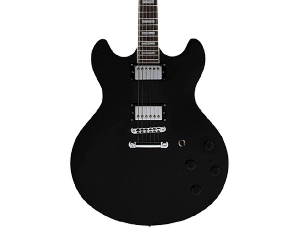 Black Semi-Hollowbody Electric Guitar X544
