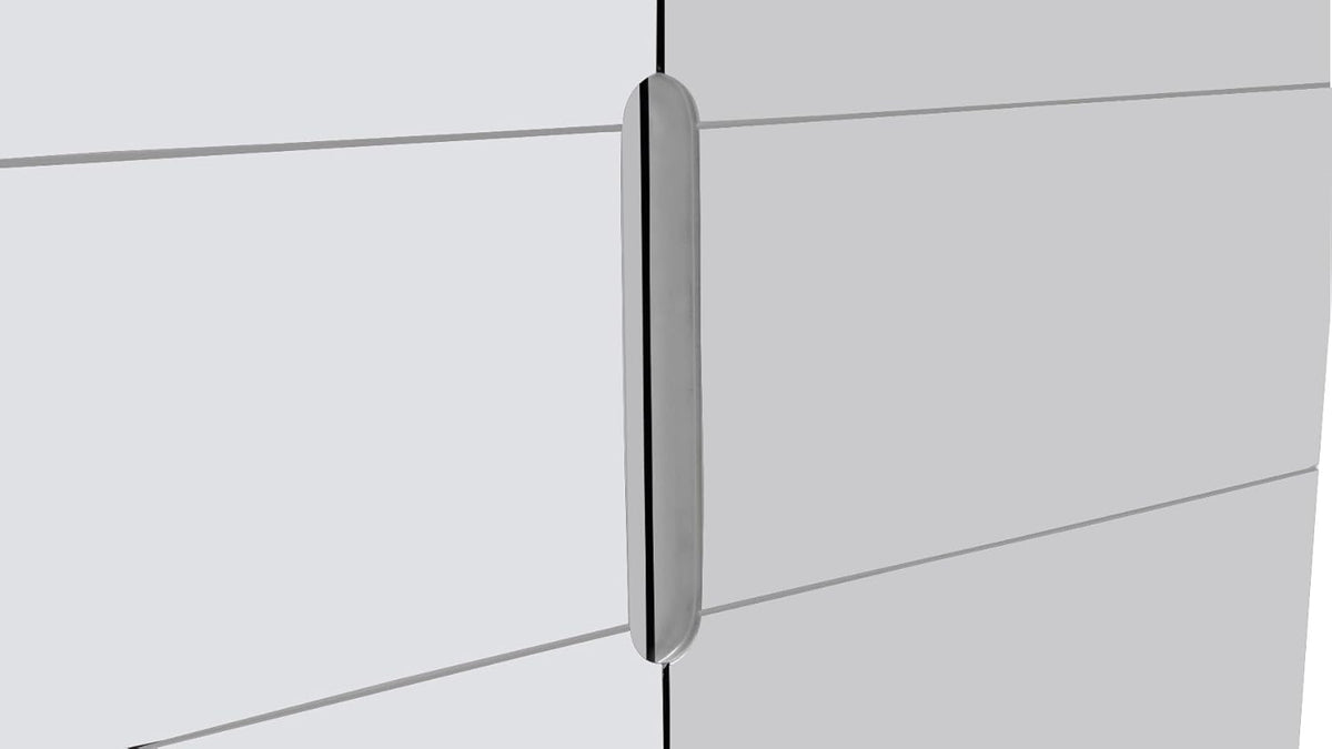 White 2 Door Storage Cabinet with Glass Doors U849