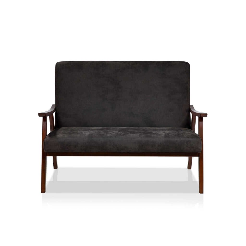 White Faux Leather Loveseat Bench U324137