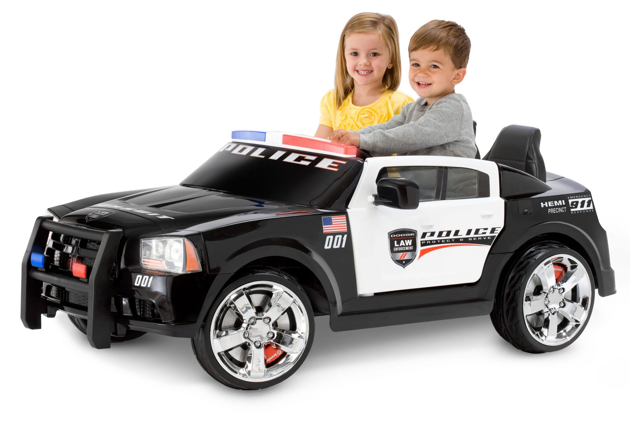 12-Volt Battery-Powered Ride-On Police Car T7751