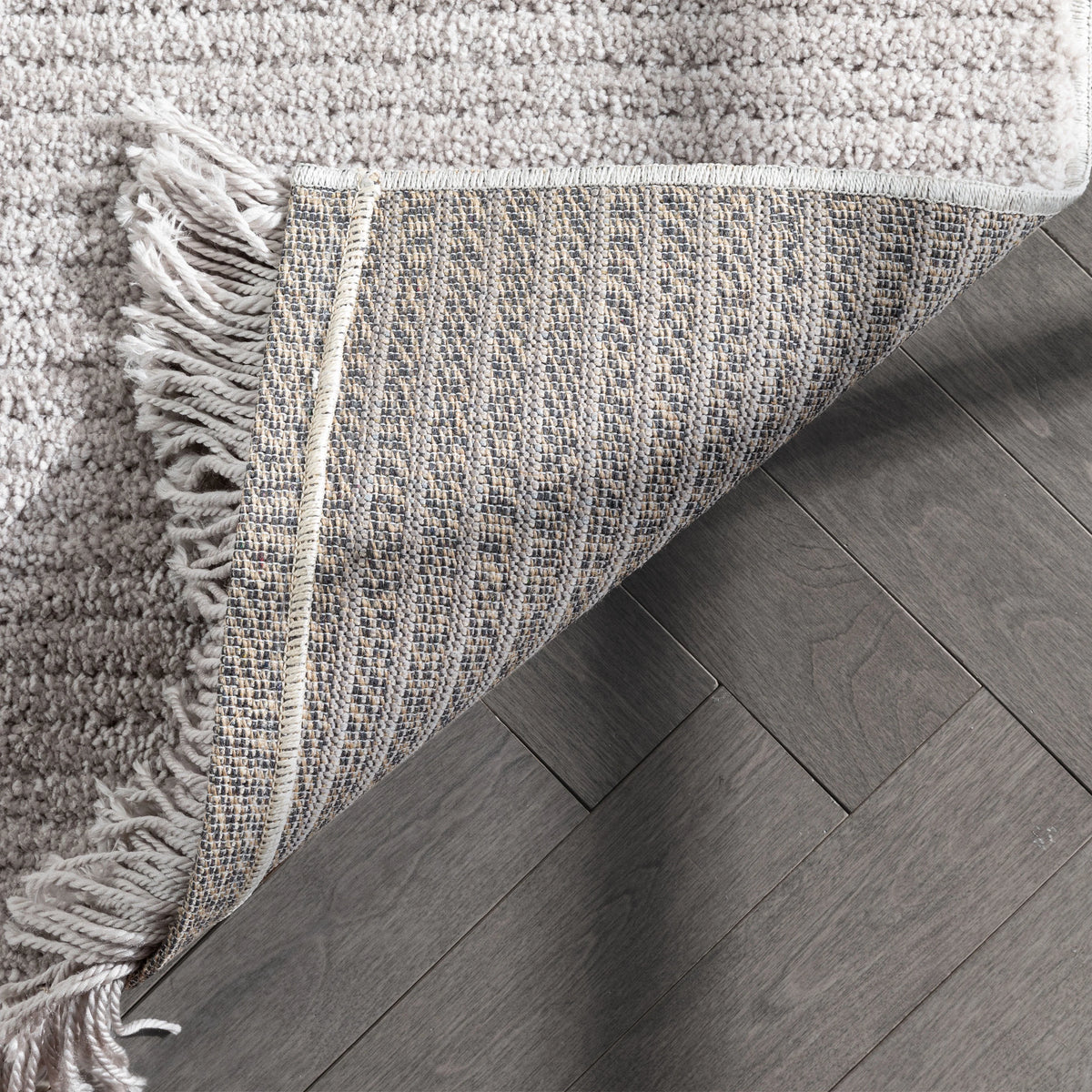 Ivory Stripes Geometric Runner Rug 2x7 F6726