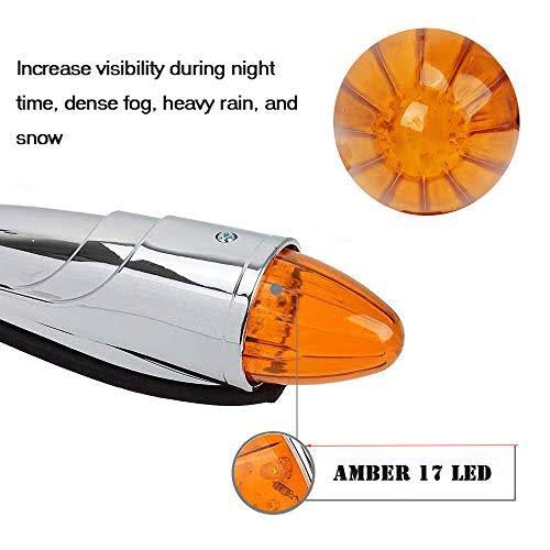 5pcs Amber Chrome 17 LED Truck Roof Lights X731
