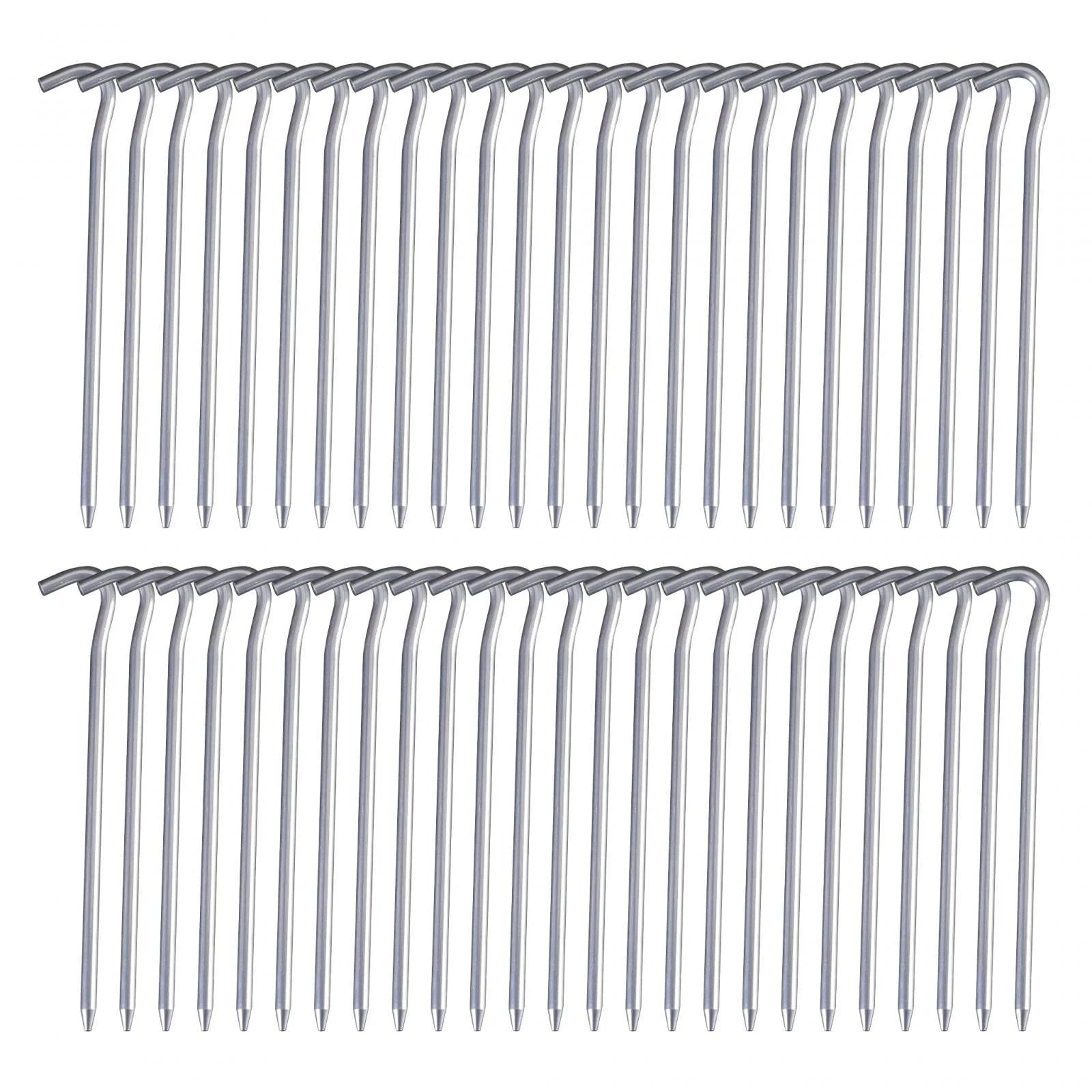 50 Pack 7inch Aluminum Tent Pegs for Camping Q136127