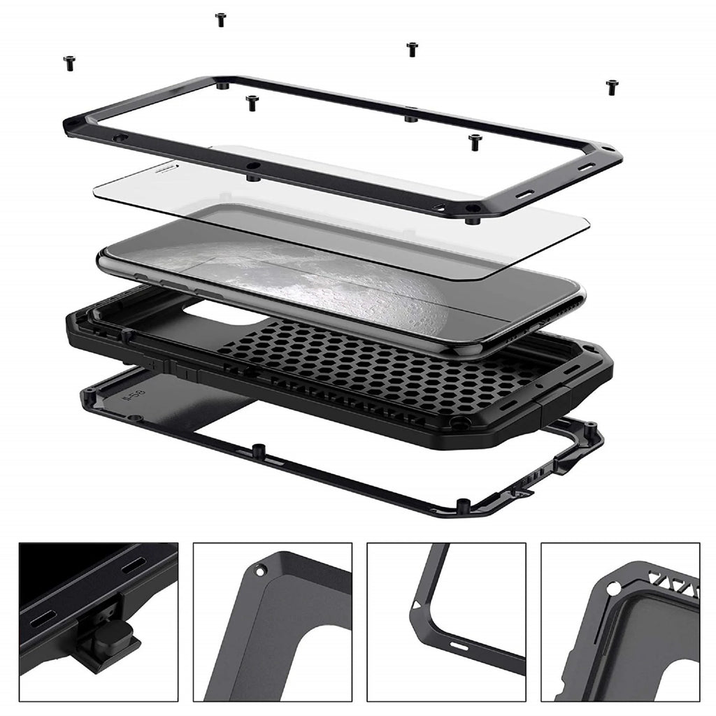 Black Aluminum Metal iPhone 8 Case Z193