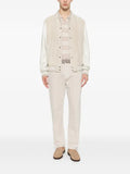 Eleventy striped bomber jacket
