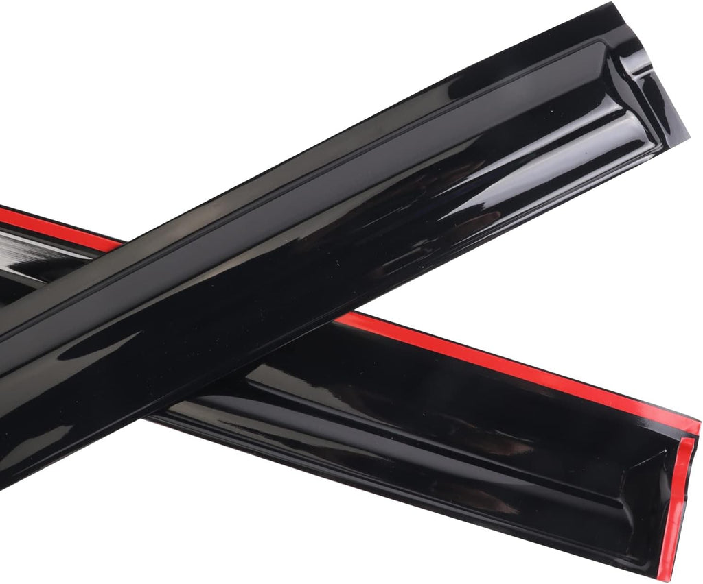 4PCS Dark Smoke Window Deflectors for Chevy Silverado Crew Cab N691515