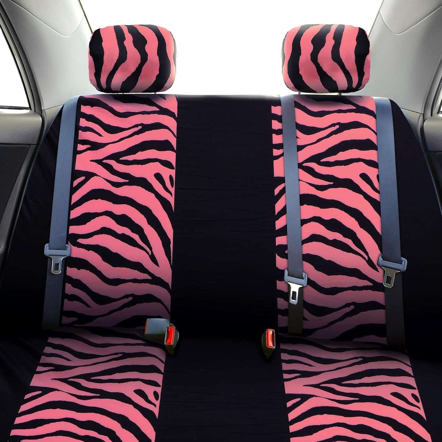 20 Pieces Hot Pink Zebra Print Car Accessories Set F5914