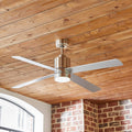 Brushed Nickel Ceiling Fan with LED Light, 52W x 14H A723877