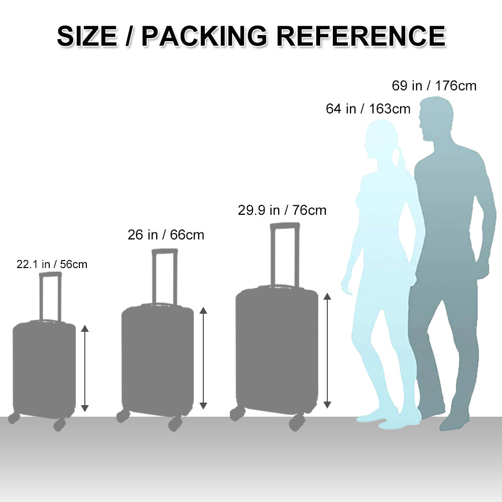 Three-Piece Hard Leather Luggage Set with Lock X633