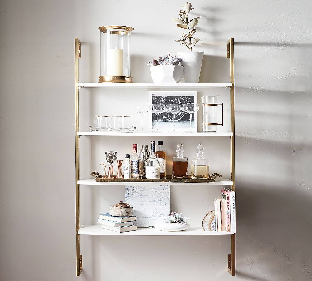 Brass Wall Mounted Shelves Y1039