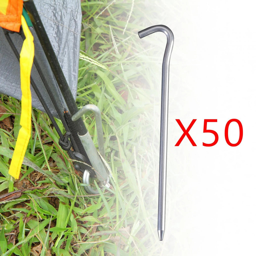 50 Pack 7inch Aluminum Tent Pegs for Camping Q136127