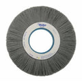 Silicon Carbide Wheel Brush 0.04 in Bristle Diameter 120 Grit 10 in Outside Diameter 3 1/4 in Cent P6397