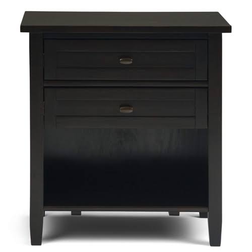 Dark Brown Solid Wood Bedside Table N3982