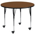 Mobile 48'' Round Oak Laminate Activity Table O2383