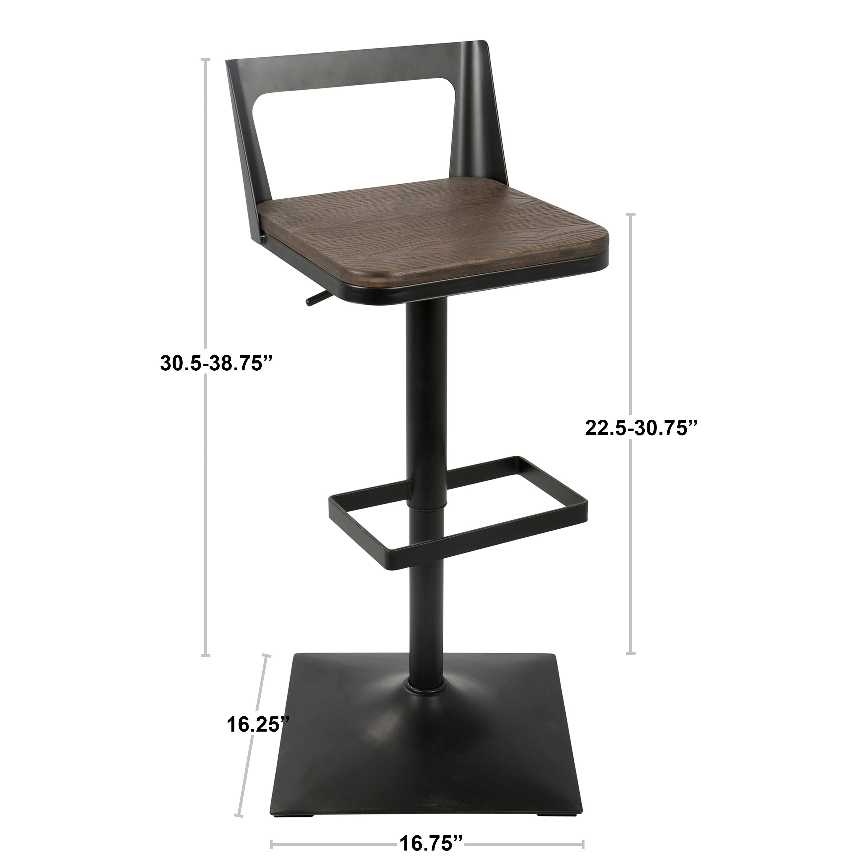 Black Adjustable Barstool M50970